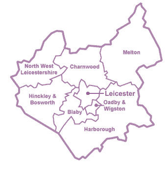 Map of Leicestershire